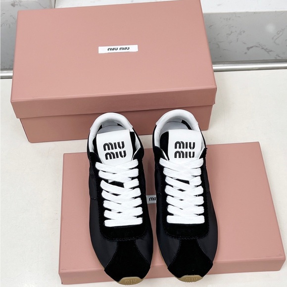 Miu Miu Black and White Sneakers